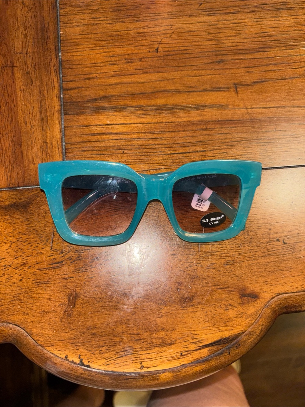 Teal Square Sunglasses